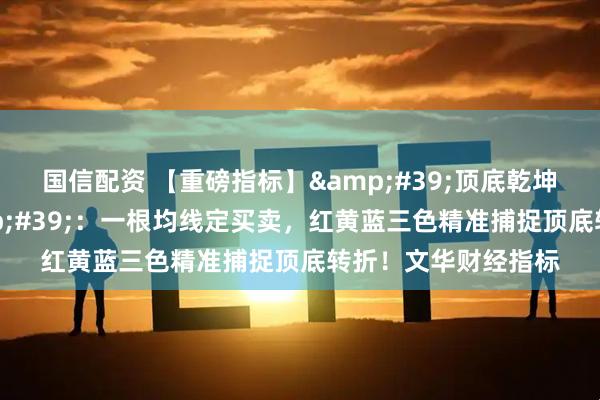 国信配资 【重磅指标】&#39;顶底乾坤多空决策系统&#39;：一根均线定买卖，红黄蓝三色精准捕捉顶底转折！文华财经指标