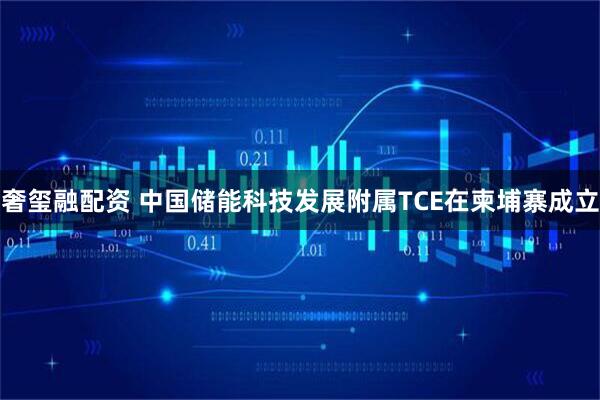 奢玺融配资 中国储能科技发展附属TCE在柬埔寨成立